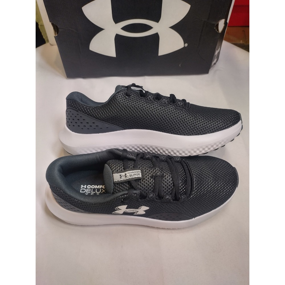 Under Armour Mens Charged Surge 4 Running Shoes Black Anthracite Size 9